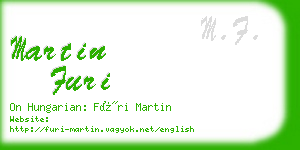 martin furi business card